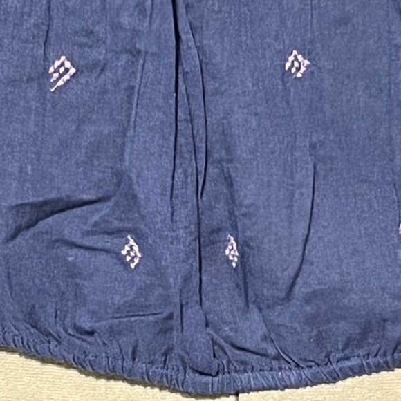 FREE PEOPLE Blue Embroidered Crop Tank NWT Size L - Picture 9 of 12